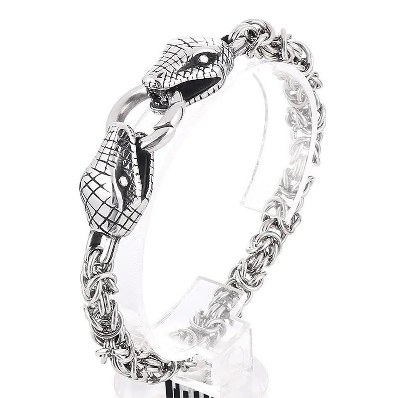 New 316L Stainless Steel Hip Hop Skull Wolf Head Dragon Bracelet Jewelry