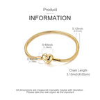 925 Sterling Silver Bracelets 17-20CM Original Golden Sparkling Heart Shaped Bracelet Fit DIY Charms Beads Fashion Women Jewelry mbzr