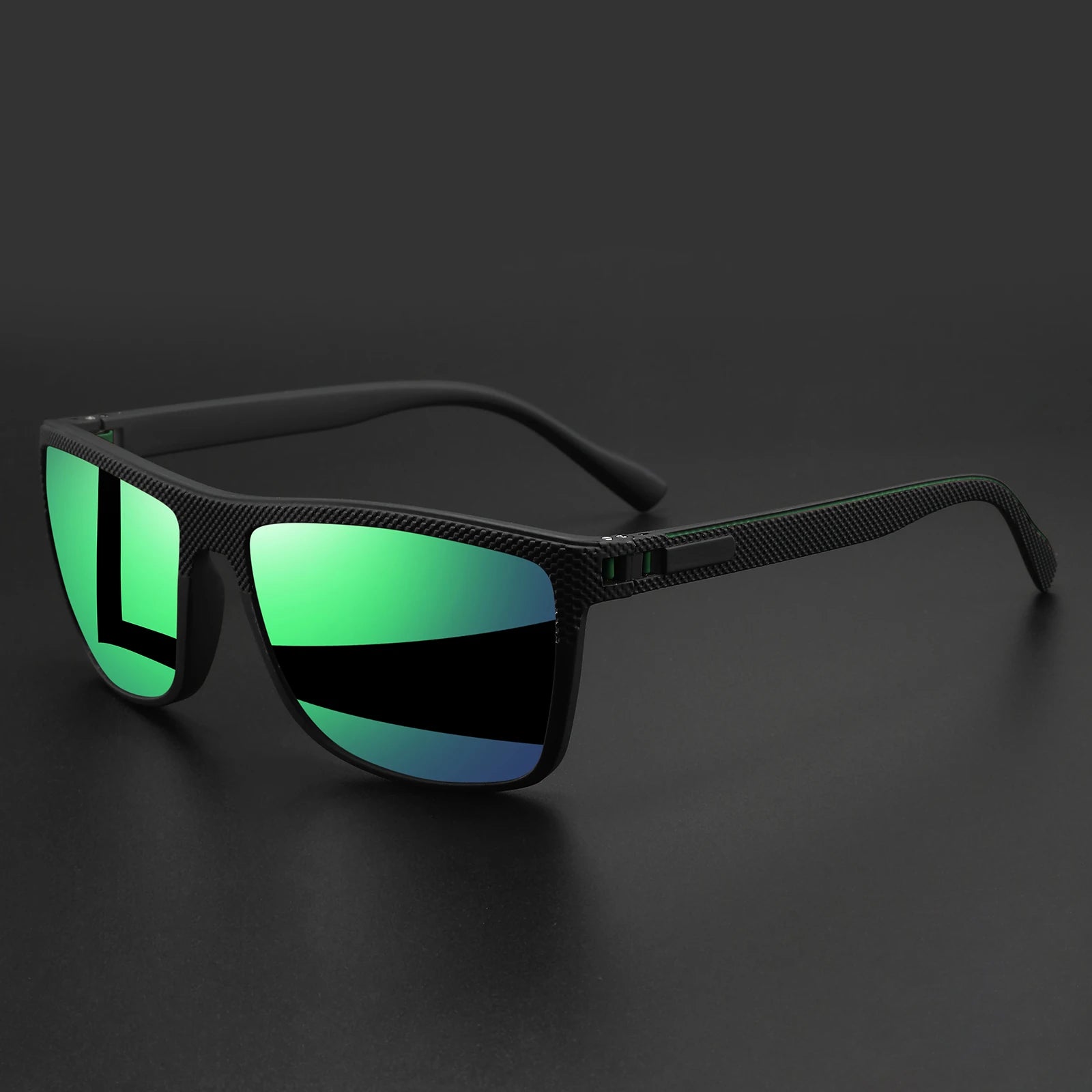 Premium Square Polarized Sunglasses - Spring Hinge Design, Comfort Fit for Cycling, Fishing, Beach & Daily Wear