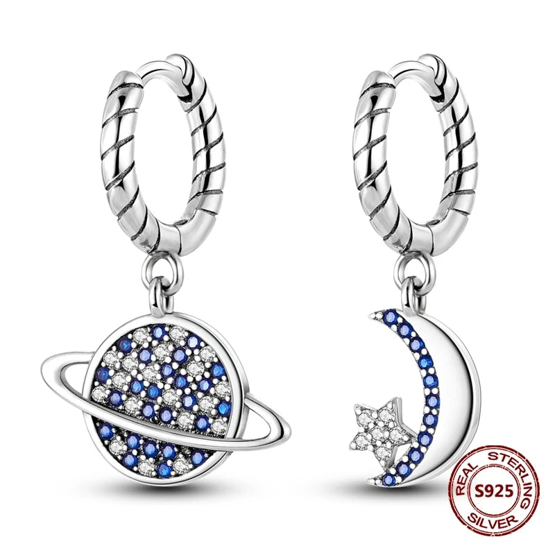 Fine Jewelry 925 Silver Rose Gold Plated Zircon Sparklin Hoop Earrings For Women mbzr