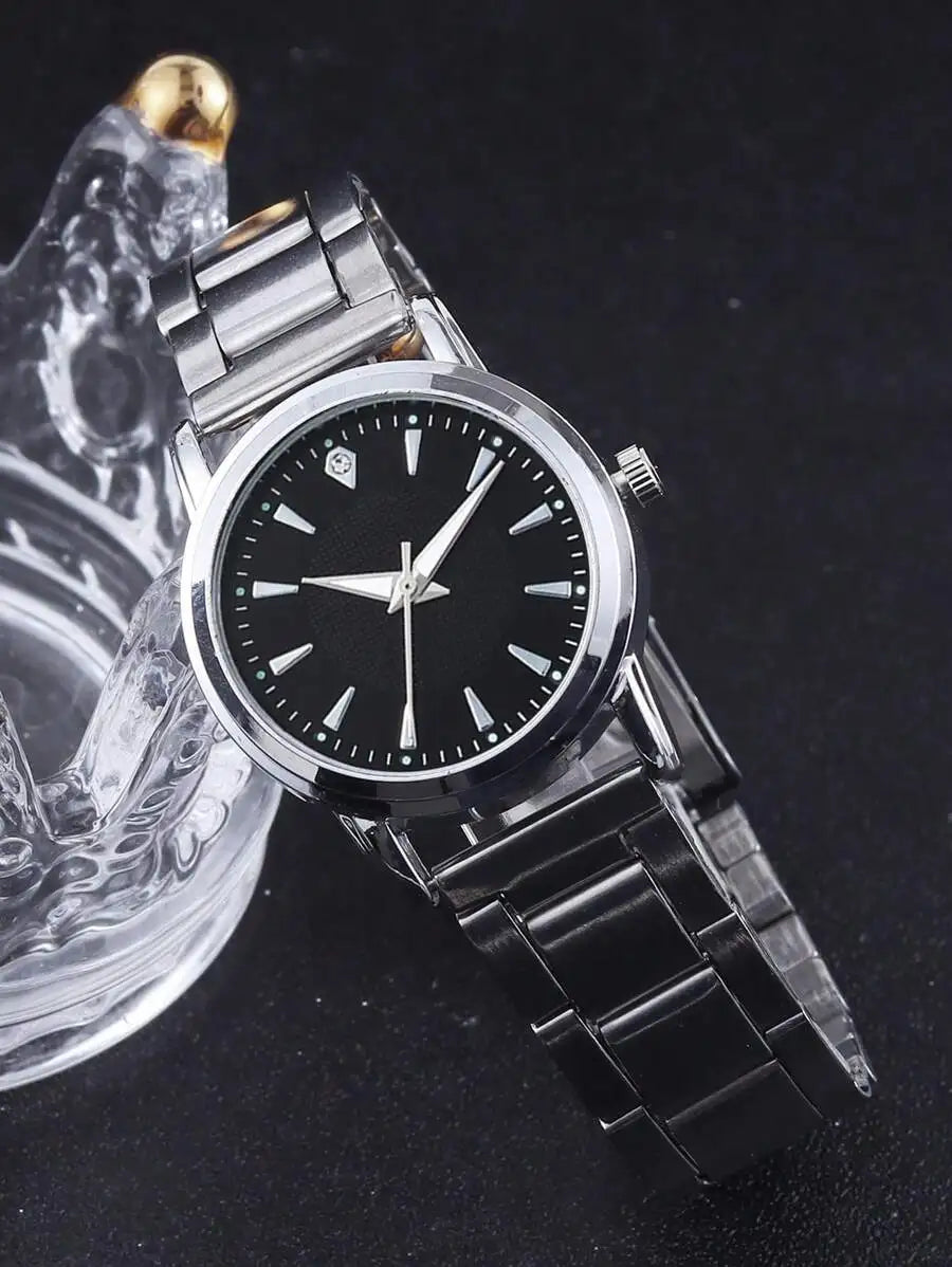 3pcs Unisex Alloy Quartz Casual Sports Watches, More Suitable For Small Women's Wrist