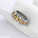1pc Minimalist Golden Crown Stainless Steel Ring