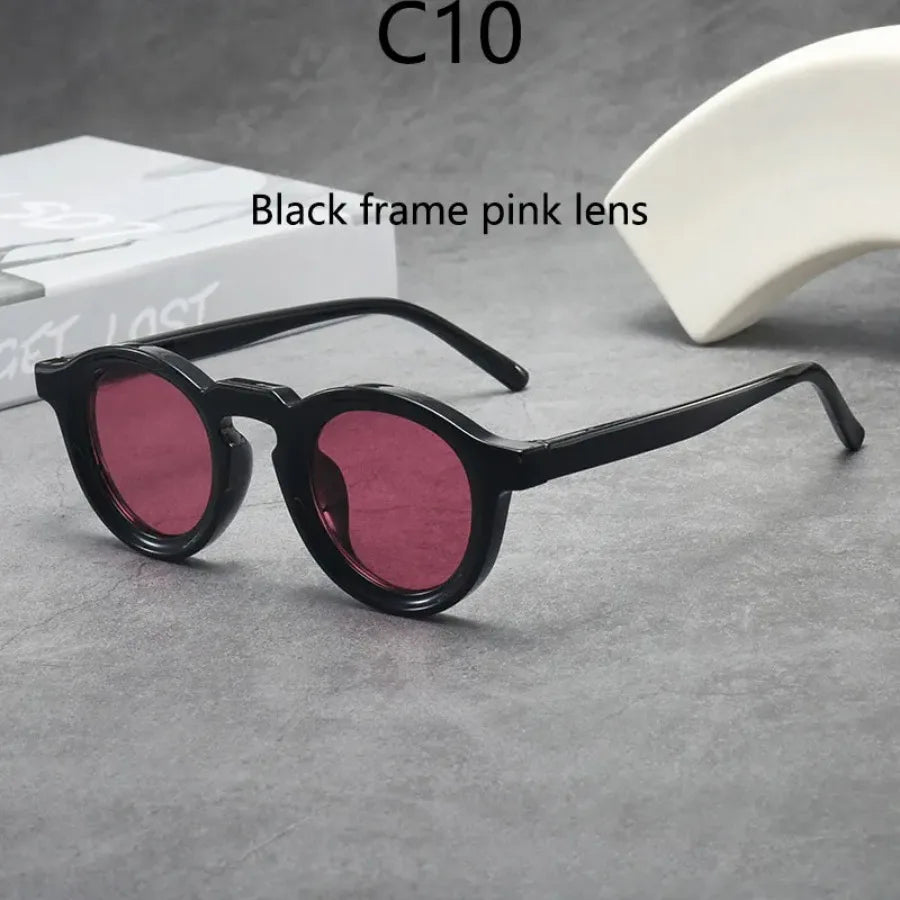 2025 Retro Thick Framed Oval Sunglasses For Men American Style Gray Eyewear Retro Leopard Print Glasses UV400 Prescription
