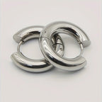 1 pair of punk style circular ring earrings L stainless steel large-sized exaggerated ear bones, ear screens, and earrings for both men and women
