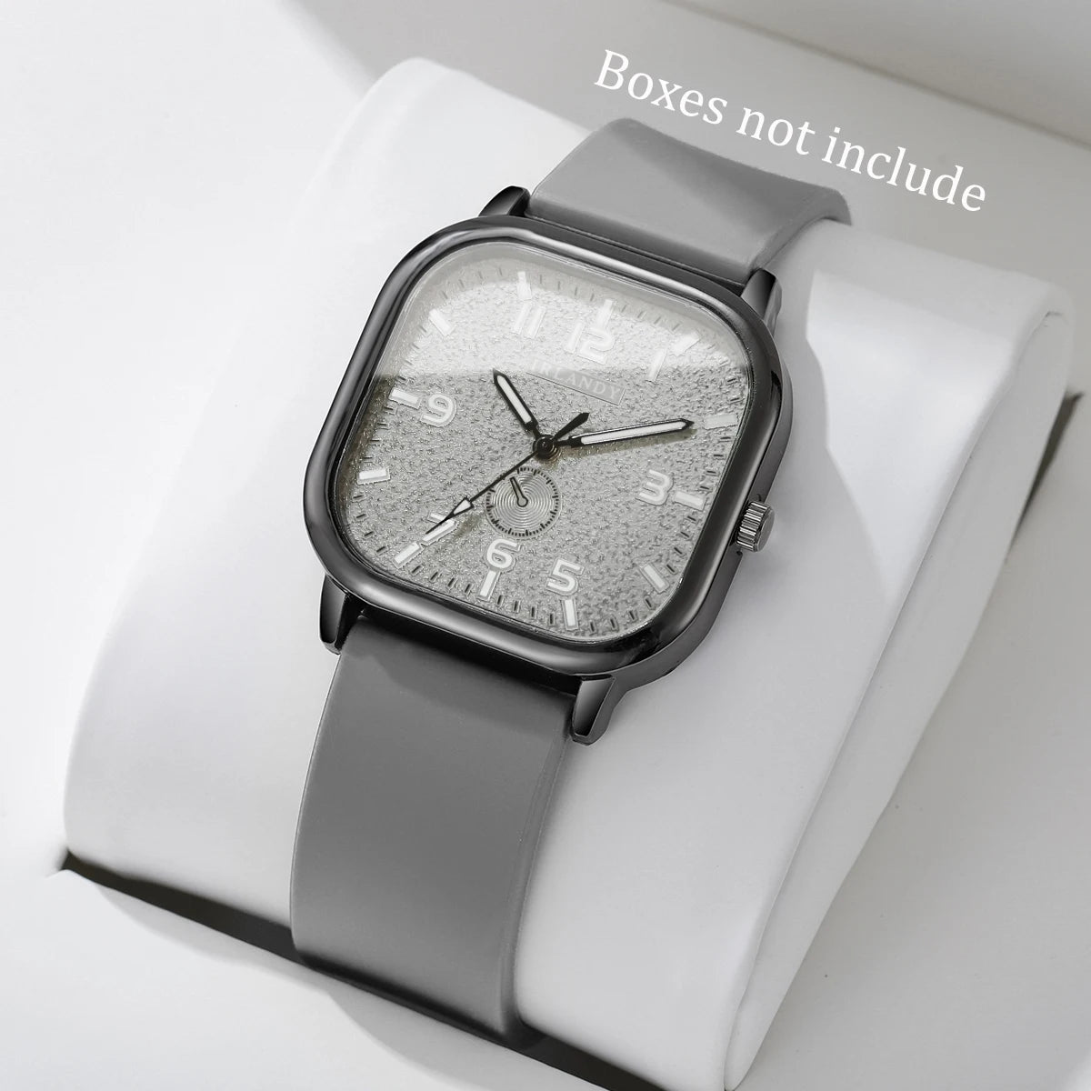 Fashion Square Women's Watch Casual Silicone Strap Quartz Watches Sports Wristwatch For Men Women Students（Without Box） mbzr