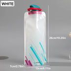 Outdoor Cycling Sports Water Bottle - Mountaineering Portable Water Cup - PE Plastic Folding Water Bag - Gift Promotion Water mbzr