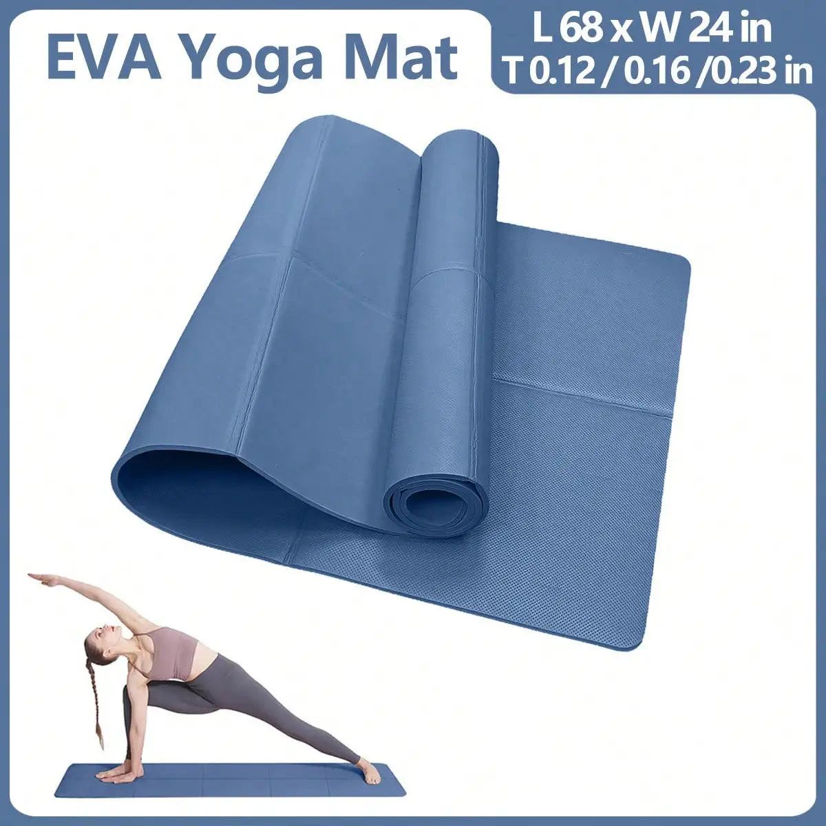 Yoga Mat Pilates Fitness Mat 3/4/6mm Thicknes Non Slip Yoga Cushion Travel Fitness Exercise Pad for Women Home Gym Floor Workout mbzr