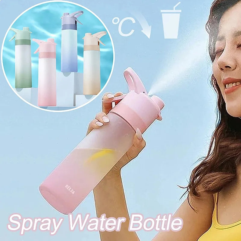 650ml Spray Water Bottle Portable Outdoor Sport Water Bottle for Girls Gym Fitness Hiking Riding mbzr