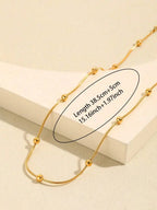 1pc Graduation Season and Mothers Day Stainless Steel Beaded Chain Necklace
