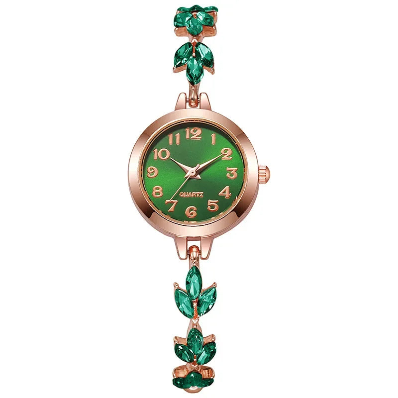 Elegant Women Watches Luxury Rhinestone Bracelet Bracelet Quartz Watch Reloj Mujer Girls Clock Gift（Without Box） mbzr