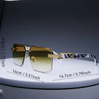 Fashion Rimless Sunglasses Men Women Populare Frameless Sun Glasses Male Female Classic Small Square Summer Traveling Shades mbzr