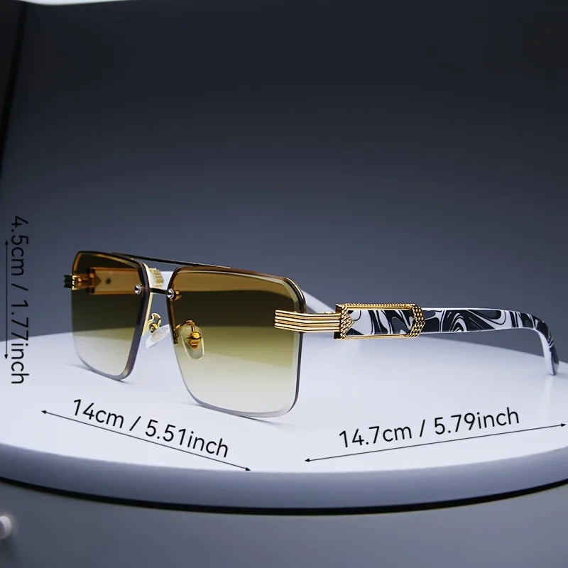 Fashion Rimless Sunglasses Men Women Populare Frameless Sun Glasses Male Female Classic Small Square Summer Traveling Shades mbzr