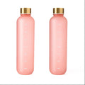 1000ML Bottle With Time Marker Motivational Reusable Fitness Sports Outdoors Travel Cycling Leakproof BPA Free Frosted Bottle mbzr