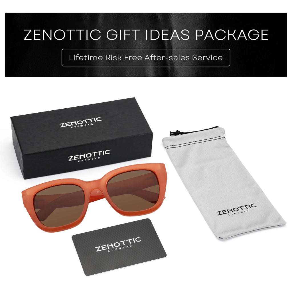 ZENOTTIC Square  UV400 Protection Sunglasses for Women Vintage Polarized Sun Glasses Trendy Shades Fashion Style