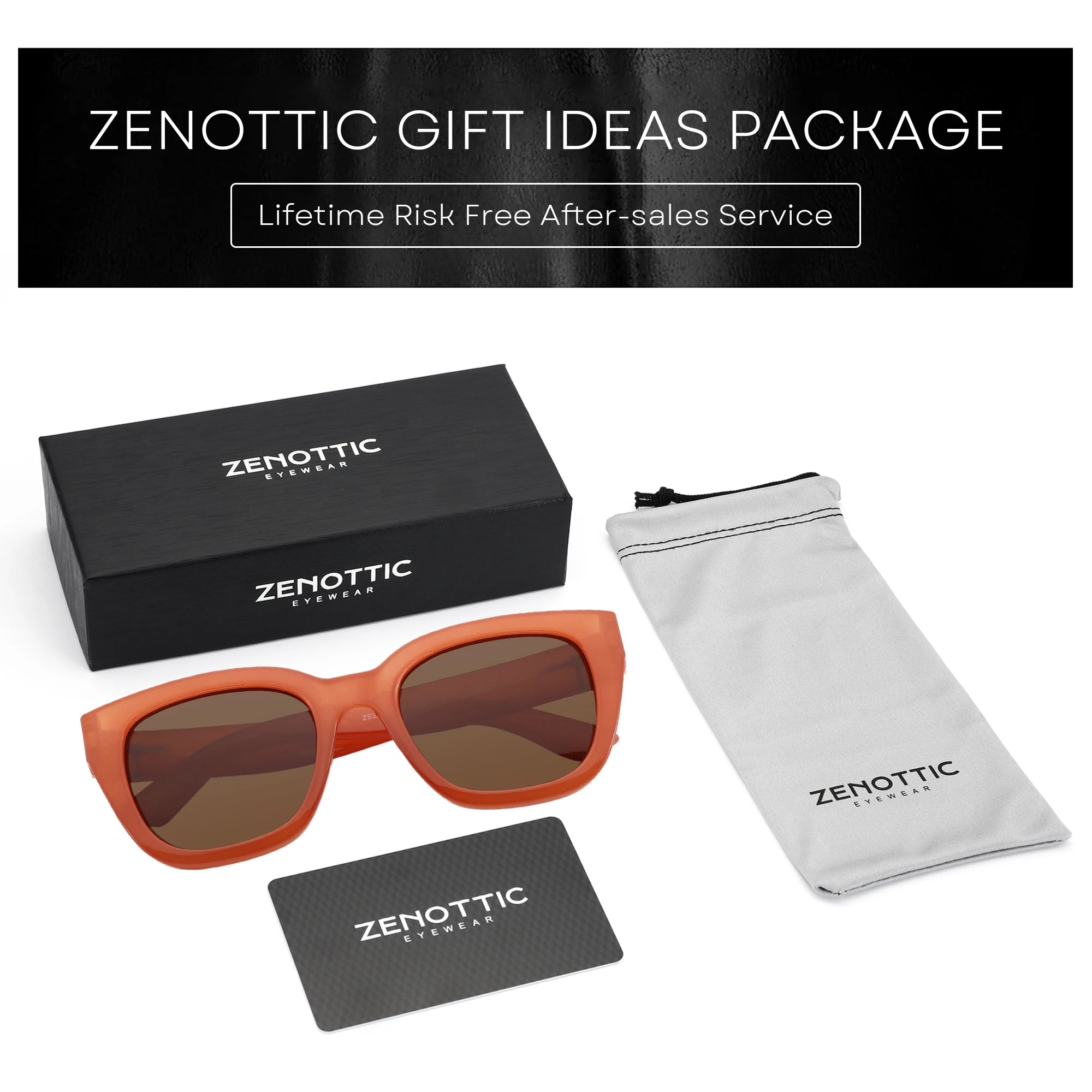 ZENOTTIC Square  UV400 Protection Sunglasses for Women Vintage Polarized Sun Glasses Trendy Shades Fashion Style