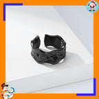 Hot Selling Ancient Egypt Eye of Horus Ring Anubis God Literary Retro Titanium Steel Hand Jewelry