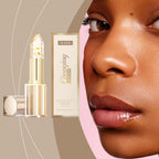 24K Gold Foil Vitamin E Lip Balm Crystal Jelly Lipstick,Moisturizing Lip Care for Dry Lips,Long-Lasting Hydrating Tint mbzr