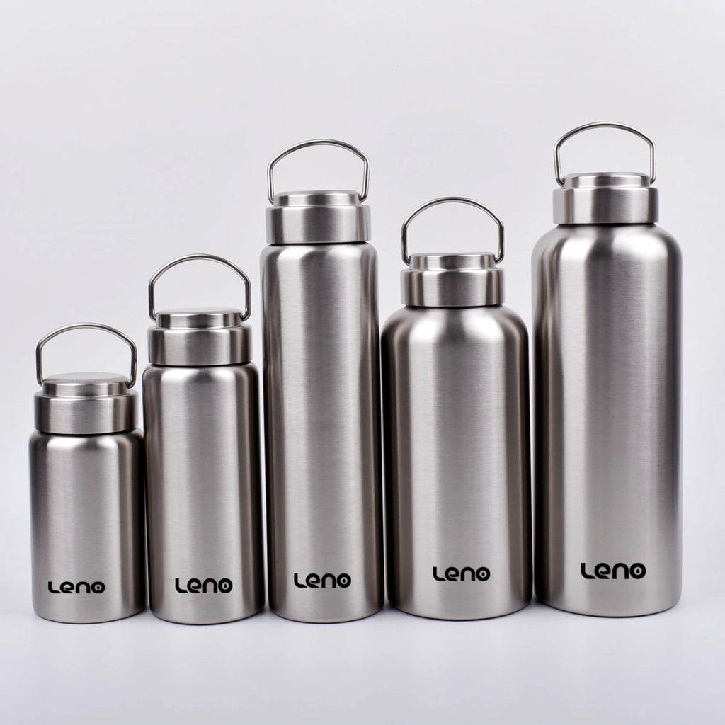1pc Large Capacity Stainless Steel Sport Water Bottle Single-layer Rugged Water Cup Metal Flask Drinkware Camping Sports Gym mbzr