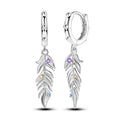 MAULA Earrings 925 Sterling Silver Bohemian Vintage Feather Tassel Earring For Women Ladies Party Hypoallergenic Fashion Jewelry