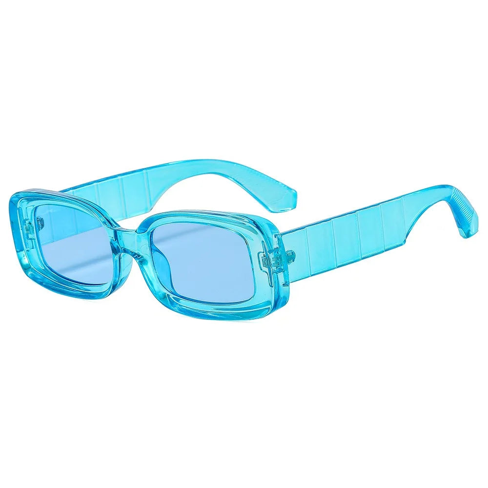 Trendy Hip Hop Small Square Sunglasses Candy Color Vintage Cool UV400 Protection Sun Glasses Fashion Traveling Eyeglasses Unisex For Women Men Outdoor Fishing