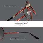 KINGSEVEN Pilot Sunglasses Fashion Glasses Polarized UV400 Driving Outdoor Anti-Glare Trendy Eyewear