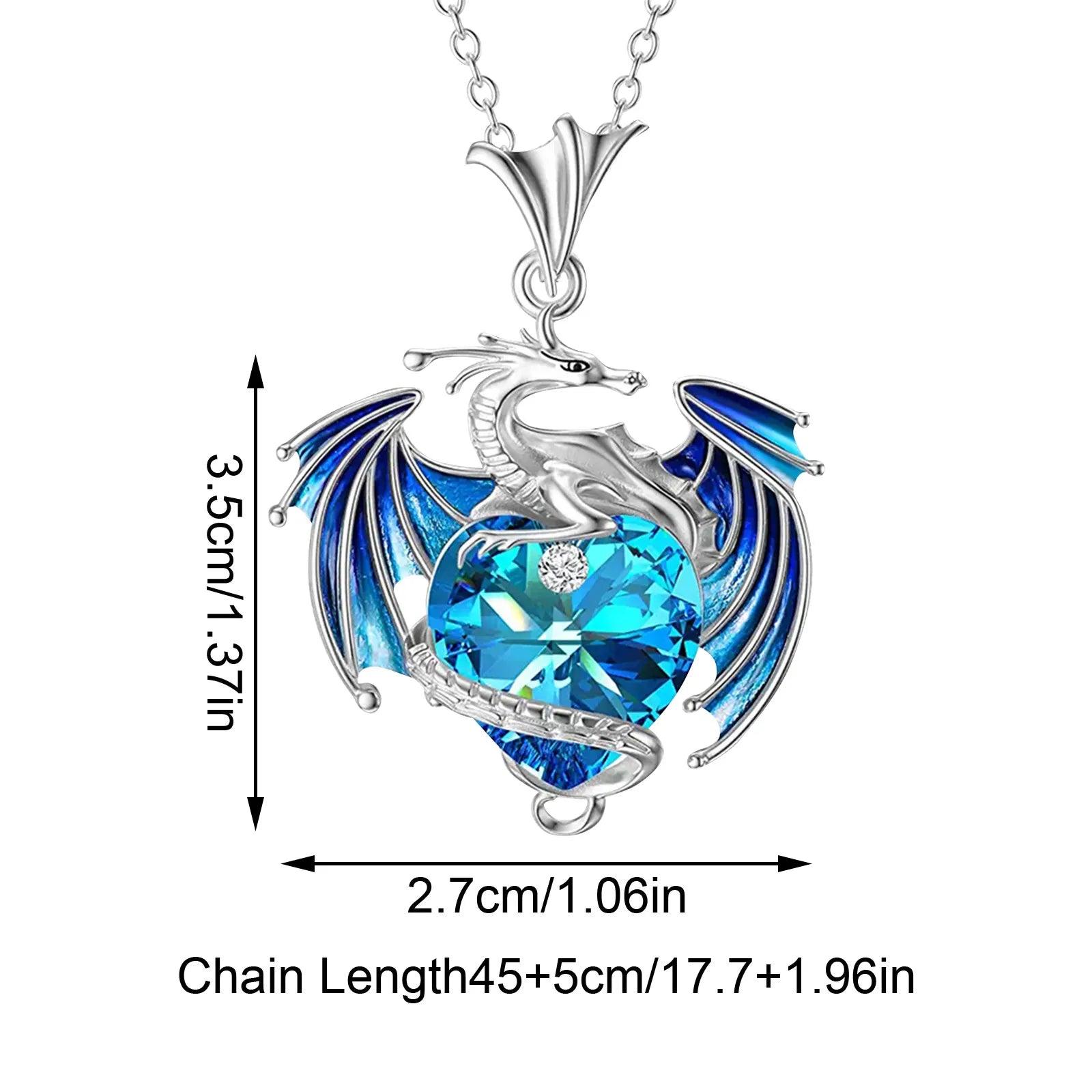 Ring Multi-Color Alloy Women'S Exquisite Necklace Fashion Silver Dragon Heart Rhinestone Design Necklace For Banquets Parties mbzr