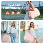 Women's Lightweight Travel Duffel Bag – Gym Weekender Tote mbzr