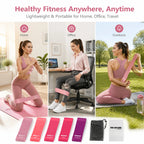 TPE Resistance Bands Set 5 Levels Non-Slip Exercise Booty Bands for Hip Legs Glutes Workout Yoga Fitness mbzr