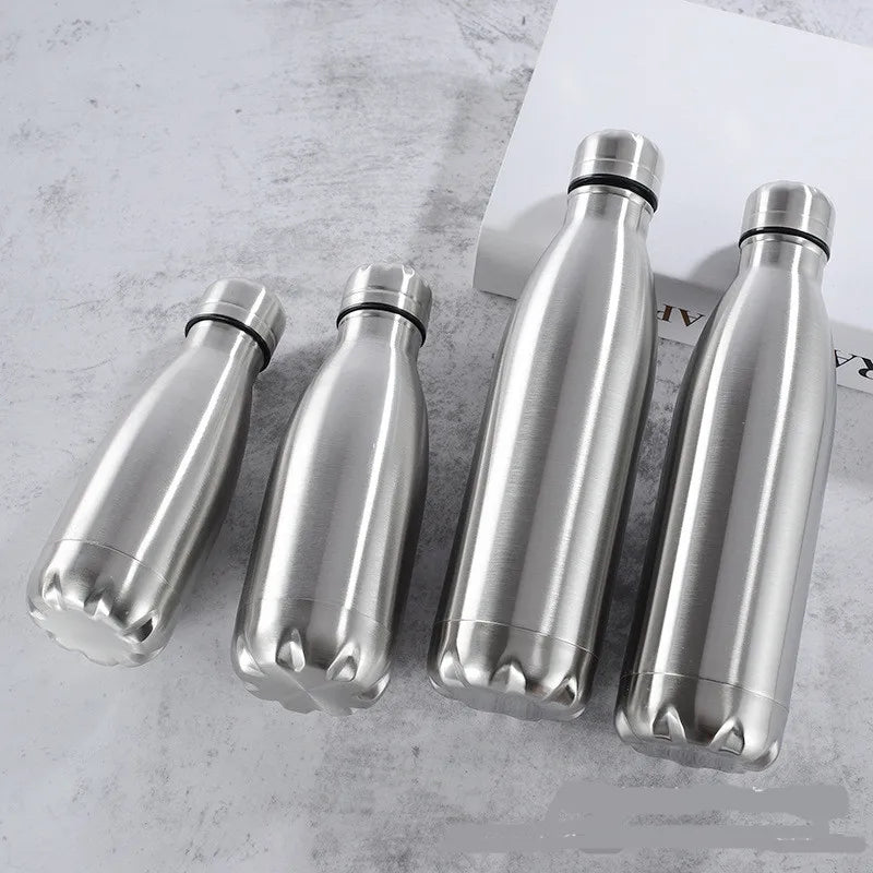 Stainless Steel Water Bottle 1 Liter Free Shipping Items, Drink Bottle for Sport Travel Cups,  500 750 1000ml Water Bottles mbzr
