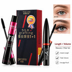 2-Step Mascara & Fiber Lash Extension Set, Lengthening Volumizing Waterproof Curling Mascara, Smudge-Proof Eye Makeup mbzr