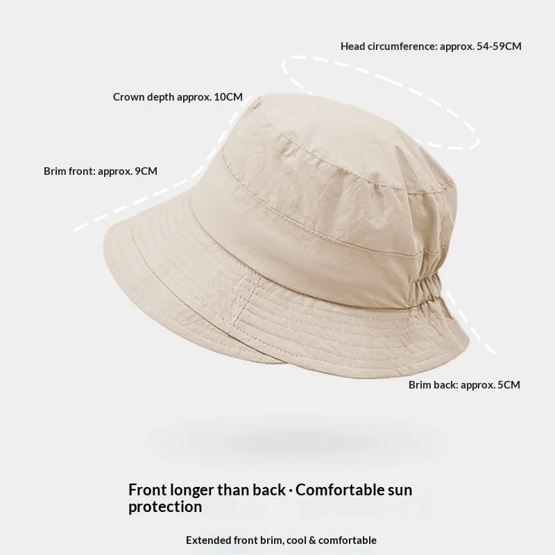 1pc Japanese Style Fisherman Hat for Women Sun-Proof UV Protection Sun Hats Quick-Drying Camping Alpine Cap Bucket Hat
