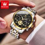 OLEVS 2859 Brand original authentic watches for man luxury Gift Box Steel band multifunctional quartz men's watch mbzr