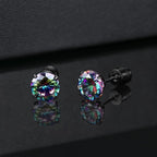 G23 Titanium Screw Back 20G 5A Cubic Zirconia Earrings Studs for Women Men Double Side Earrings Piercing Sleeper Studs Jewelry