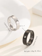 Cute Couple Rings Set, 2 Pieces Sun Moon Design, Dark Aesthetic Rings, Beautiful Rings, Perfect Gift for Valentine's Day, Romantic Jewelry for Him & Her, Wedding Promise Rings, Steel Ring