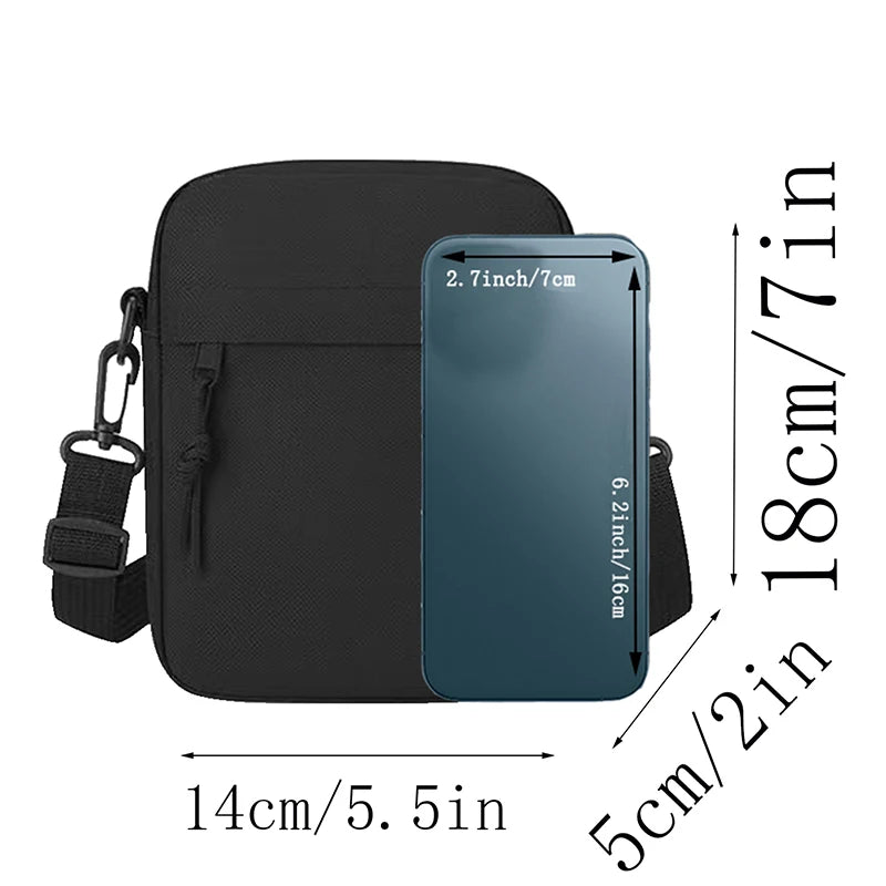 Men's and women's single-shoulder bags, crossbody bags, solid-colored single-shoulder small bags, lightweight mobile phone bags mbzr