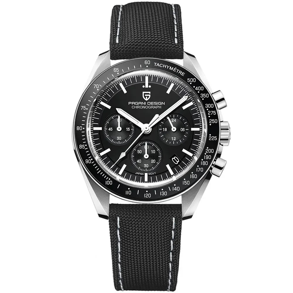 New Classic Men Watch PAGANI DESIGN Golden Green Luxury Quartz Watch For Men Automatic Date Speed Sport Chronograph AR Sapphire crystal Wristwatch Men Local Shipping