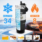 1PCS 30oz Solid Color Double Wall Stainless Tumbler, with Lid And Straw, Keep Warm 12h And Ice 24h, Insulated, Outdoor Stainless mbzr
