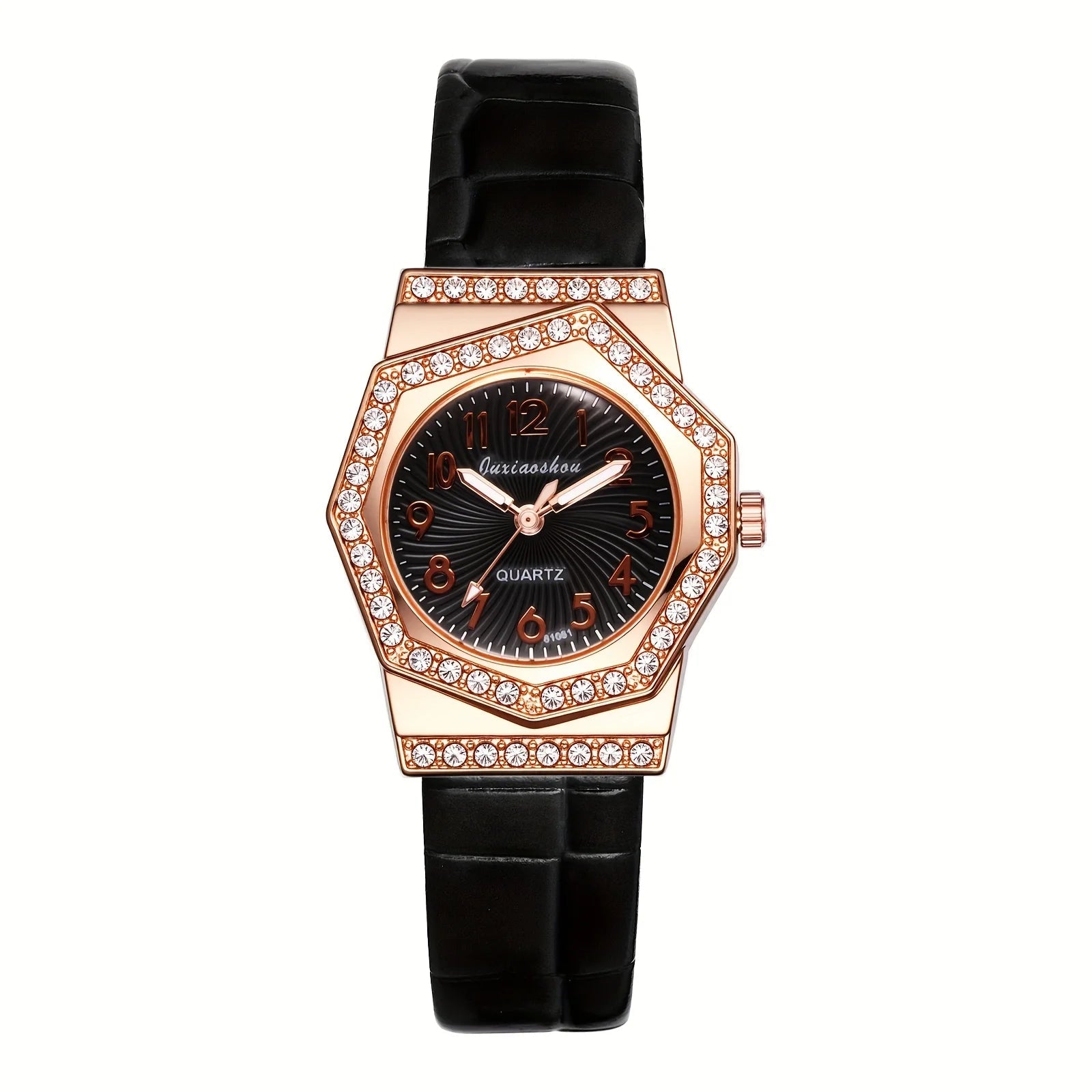 Women Watch Diamond Octagon Rose Golden Quartz Watches for Ladies Fashion Elegant PU Leather Strap Female Wristwatch Gift 2026 mbzr