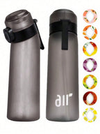 1pc new 800ml/27oz portable sports traw water bottle, equipped with 0 sugar and 0 calorie random 1pc fruit beverage flavor pods mbzr