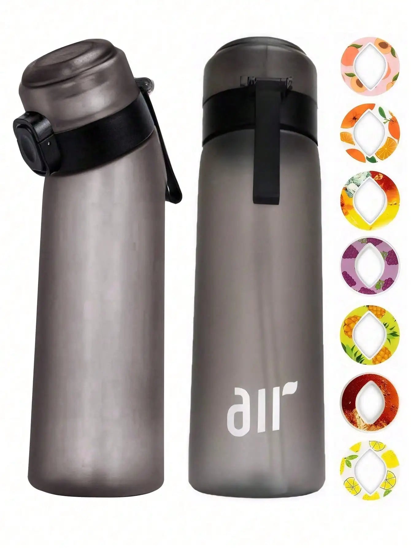 1pc new 800ml/27oz portable sports traw water bottle, equipped with 0 sugar and 0 calorie random 1pc fruit beverage flavor pods mbzr