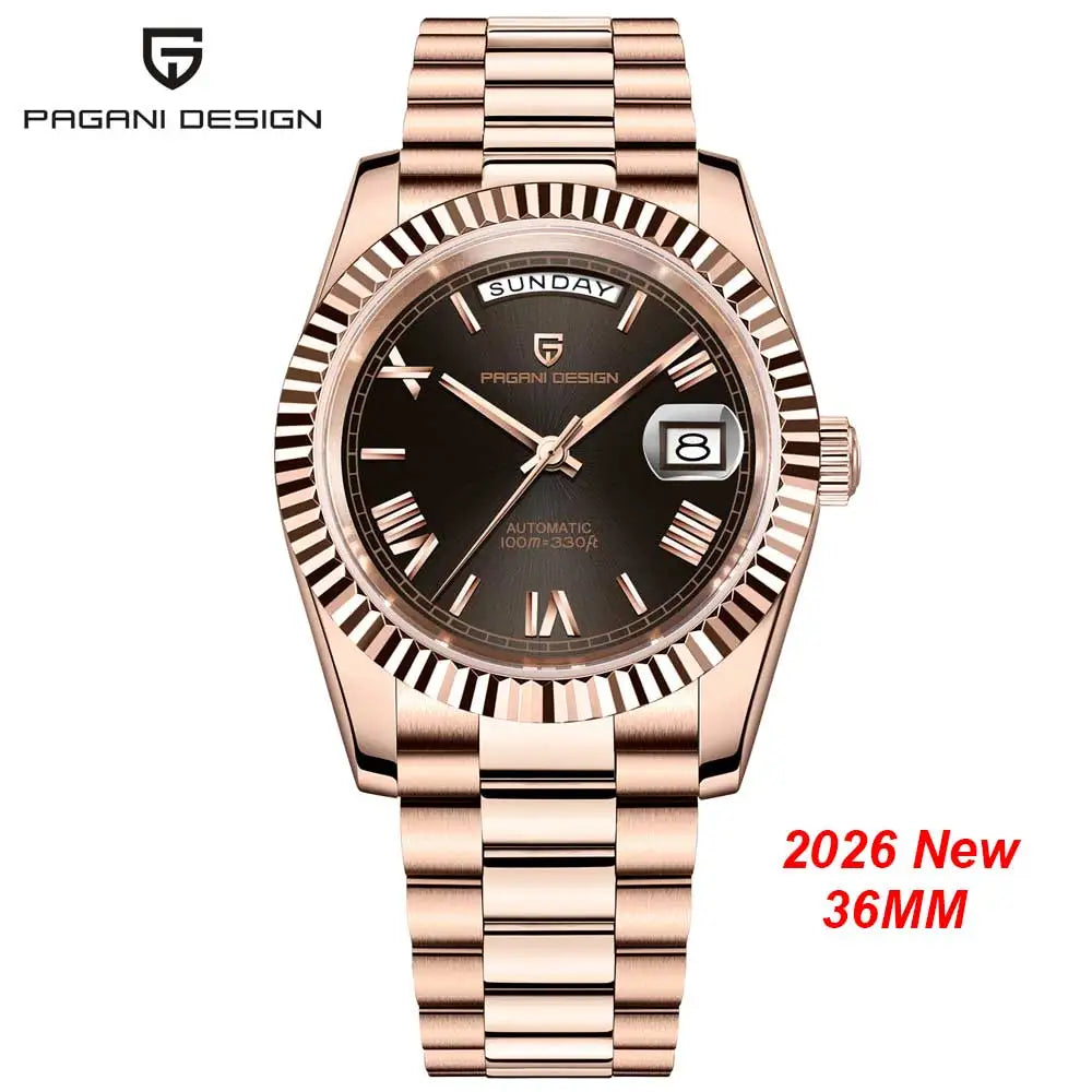 PAGANI DESIGN New Gold DD36 Men's Watches Luxury Automatic Watch Men AR Sapphire Glass Mechanical Wristwatch Men ST16 Movt Clock