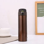 Students Go To School Thermos Cup Creative Bullet Cover Direct Drinking Water Cup Simple Solid Color Durable and Practical mbzr