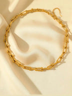 Stainless steel chain necklace for everyday wear, lightweight and stylish unisex accessory