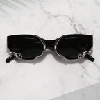 Y2K Retro Cat-Eye Fashion Glasses with Snake Pattern