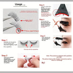 2 pairs of magnetic eyelashes light and soft, repeatedly used, thick and big eyes easy to wear with mirror mbzr