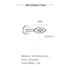 Aide Mini 2/3/4mm Moissanite Earring For Women 925 Sterling Silver Earring INS Trend Wedding Ear Studs Jewelry Brincos de Pratas