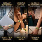 1Pcs Women's Green Dial Alloy Strap Vintage Fashion Classic Fashion Details Quartz Watch For Business Party Holiday