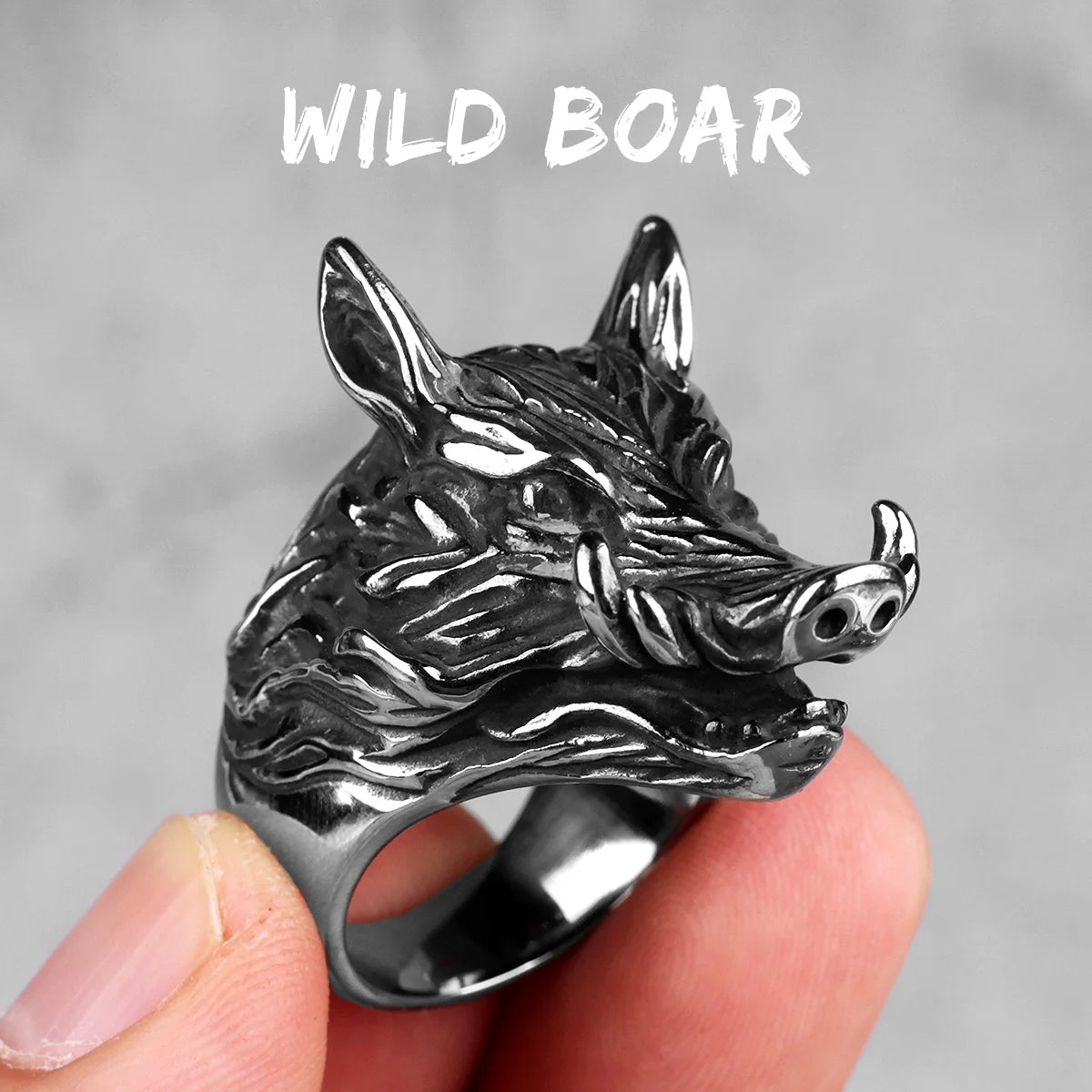 Stainless Steel Animal Rings Eagle Dog Dragon Bird Snake Hip Hop Trendy