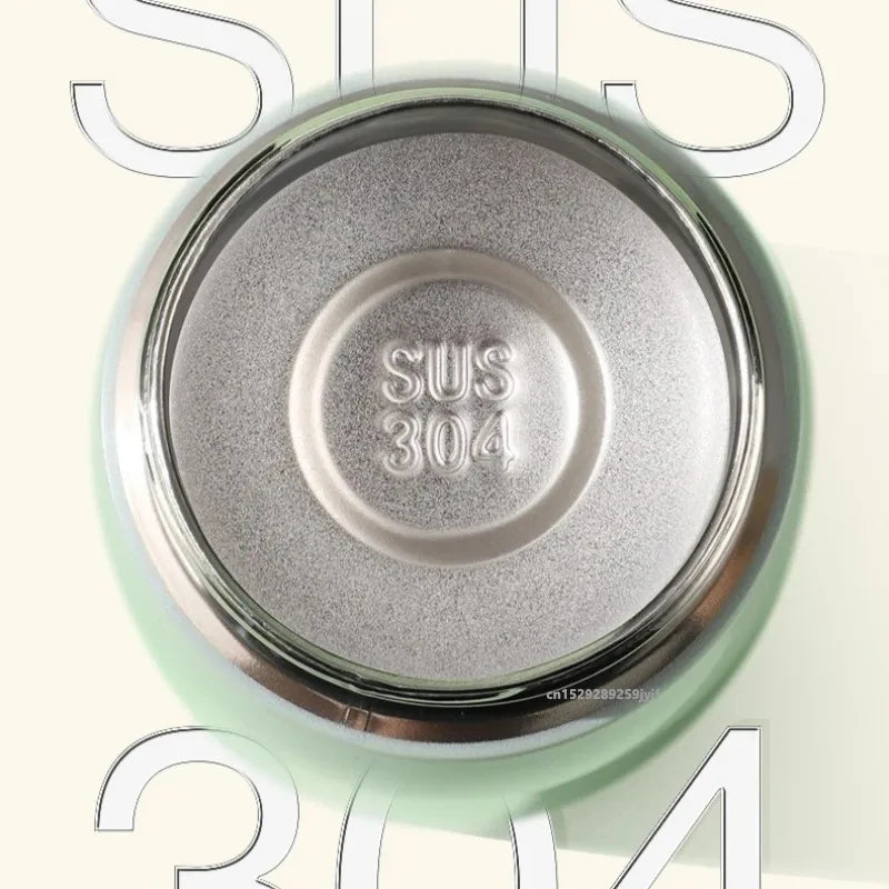 304 Stainless Steel Thermos Cup with Straw, 320/460ml Insulated Water Bottle, Leak Proof Travel Mug Vacuum Flask mbzr