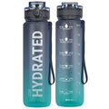 Water Bottle 32oz, Durable and Leakproof Water Bottles Motivational with Time Marker, Tritan, BPA Free, Wide Mouth with Easy Cl mbzr